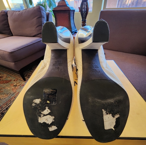 FENDI Tronchetto Printed Embroidered Accent Sock Boots - Picture 5 of 8